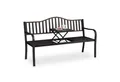 Produktbild: relaxdays Gartenbank mit Klapptisch, Schwarz-Bronze