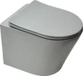 Produktbild: SAT Wand Hänge WC Gäste-WC Toilette kurz 48cm mit SoftClose TakeOff WC-Sitz, grau matt