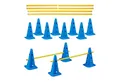 Produktbild: relaxdays Agility-Hürde 18-teiliges Steckhürdenset, Kunststoff