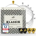 Produktbild: ® Gitarrensaiten Konzertgitarre Saiten für klassische Gitarre aus Nylon und S...