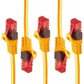 Produktbild: BIGtec LAN Kabel 10m Netzwerkkabel orange - 5 Stück - Gigabit Ethernet Kabel RJ45 Stecker Patchkabel für Patchpanel Netzwerk Switch Gaming kompatibel Playstation 5 PS5 XBOX Nintendo Switch 2-Station