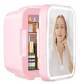 Produktbild: MiniKühlschrank für Schlafzimmer, Skincare mit LEDSpiegel, kleiner Kühlschran...