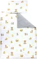 Produktbild: TupTam Kinder Bettwäsche Gemustert 2-Teilig Wendebettwäsche, Farbe: Tiere/Sterne/Grau, Größe: 135x100 cm