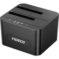 Produktbild: Fideco Festplatten Dockingstation USB 3 0 SATA HDD SSD Klonfunktion schwarz