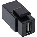 Produktbild: 5x InLine USB 2.0 Keystone Snap-In Einsatz, USB-A Buchse / Buchse, gewinkelt, sc