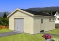 Produktbild: Palmako Nordic+ Gartenhaus/Garage Andre mit Sektionaltor - 28,5 m² - 160 mm