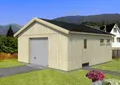 Produktbild: Palmako Nordic+ Gartenhaus/Garage Andre mit Sektionaltor - 28,5 m² - 160 mm