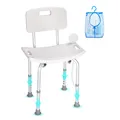 Produktbild: VEVOR Duschstuhl Badestuhl Duschhocker Badhocker Höhenverstellbar 39-52cm