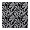 Produktbild: Sovie HORECA Linclass Airlaid Servietten 40x40cm, Ideal für Geburtstage Gastronomie und Hochzeiten, stillvolle elegante Ornamentstruktur, 50 Stück, CARLO in Schwarz-Silber