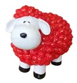 Produktbild: Fachhandel Plus Dekofigur Bunte Schafe Farbe wählbar Tierfigur lustige Gartendeko Indoor Outdoor, Farbe:rot