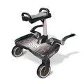 Produktbild: Lascal BuggyBoard Maxi+, Kinderbuggy Trittbrett mit großer Stehfläche und Saddle, Kinderwagen Zubehör für Kinder von 2-6 Jahren (22 kg), kompatibel mit fast jedem Buggy und Kinderwagen, schwarz