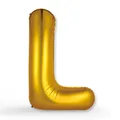 Produktbild: XXL Groß Folienballon Buchstaben L Gold -Riesen Alphabet ca. 100m - Verstärkt...