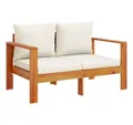 Produktbild: vidaXL Sofa, Gartensofa mit Kissen 2-Sitzer Massivholz Akazie