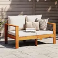 Produktbild: Gartensofa mit Kissen 2-Sitzer Massivholz Akazie