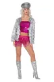 Produktbild: WILBERS & WILBERS 4498 - Partyjacke für Festival/Silvester mit Glitzerfransen, Fransenjacke, Kostüm für Karneval