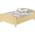 Produktbild: Erst-Holz Holzbett 140 x 200 Seniorenbett Doppelbett Kiefer Massiv Modell 44 ohne Zubehör