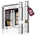Produktbild: ProfiCook® Salz und Pfefferstreuer | Pfeffermühle | Salz und Pfeffermühle | 2er Set | Salzstreuer Edelstahl | robustes Mahlwerk | Einhandbedienung | 100% mechanisch | Gewürzmühle PC PSM 1160