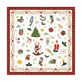 Produktbild: 20 Servietten Weihnachten Kleine Weihnachtssymbole rot als Tischdeko. Papierservietten mit Motiv. Auch für Decoupage und Serviettentechnik 33x33cm