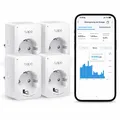 Produktbild: TP-Link Tapo Smart WLAN Steckdose P110 Alexa Google Home Sprachsteuerung 4 Pack