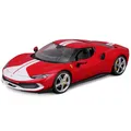 Produktbild: Bburago Ferrari 296GTB Assetto Fiorano: Modellauto im Maßstab 1:18, Ferrari Race & Play Serie, Kofferraum, Motorhaube und Türen beweglich, rot-weiß (18-16017R)