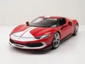Produktbild: Ferrari 296 GTB Assetto Fiorano rot weiß Modellauto 1:18 Bburago