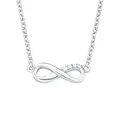 Produktbild: s.Oliver Kette mit Infinity Anhänger für Damen, Zirkonia und 925 Sterling Silber, Rhodiniert