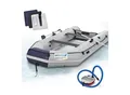 Produktbild: ArtSport Schlauchboot 3,80 m mit 2 Sitzbänke, Aluboden, Paddel, Pumpe, Tasche & Reparaturset