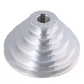Produktbild: BQLZR 54mm bis 150mm Außendurchmesser 24mm Bohrungsbreite 12.7mm 5-Stufen-Riemenscheibenriemen aus Aluminium für einen Typ-Keilriemen