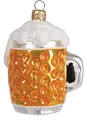 Produktbild: Impuls Christbaumschmuck Bierkrug 7cm, Weihnachtsornament, Glas, lackiert, Weihnachten
