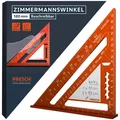 Produktbild: Presch Zimmermannswinkel 180mm | Innovative Notizfläche | Hochpräzise & Rostfrei