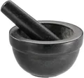 Produktbild: RÖSLE Mörser, (2-tlg), Granitmörser für Kräuter, Gewürze oder Pesto, Anti-Rutsch-Boden