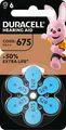 Produktbild: 120 Duracell Easytab Typ 675 / DA 675 Zink-Luft Hörgerätebatterien im 6er Bliste