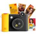 Produktbild: KODAK Smile+ 2-in-1 Digitale Sofortbildkamera & kabelloser Bluetooth-Fotodrucker - 10MP, Spezialeffekt-Drehobjektiv, Zink 2x3” Klebefotos, Drucken über Fun-App von Smart Devices - Schwarz