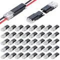 Produktbild: MBSIVSA 40 Stück Auto Kabelverbinder Wasserdicht 2 Polig, 2 Pin Stecker Kabelverbinder, Schnelle Auto Kabelverbindungen 12V für 18-22 AWG Kabel Crimp, Steckbarer Kabelanschluss für KFZ LKW