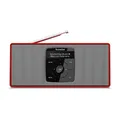 Produktbild: TechniSat DIGITRADIO 2 S - Tragbares DAB Stereo-Radio mit Akku (DAB+, UKW, Bluetooth Audiostreaming, OLED Display, Kopfhöreranschluss, Stereo 2 W RMS) rot/silber
