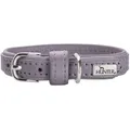 Produktbild: Hunter Hundehalsband SOHO MINI, Farbe: Flieder-grau, Rindsleder, weich & geschmeidig, fellschonend, leicht, für kleine Hunde & Welpen, Made in Germany, Größe: 21
