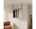 Produktbild: pamo. design Garderobenstange Kleiderstange HANG für Jacken, Mäntel & Kleidung, (Set, 1), schwarze Garderobe für den Eingangsbereich mit niedrigen Decken