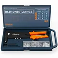 Produktbild: Presch Blindnietzange Set 79tlg. im Koffer - Inkl. 75 Blindnieten, passenden HSS Bohrern und Montageschlüssel mit Nietlehre - All in One Nietzange Set - Blindnietzange Profi