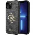 Produktbild: Guess PU 4G Metal Logo Case for iPhone 15 Grey - GUHCP15S4GMGGR