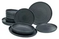Produktbild: CreaTable Tafelservice Uno Black Lava Stone (12-tlg), 4 Personen, Steinzeug