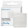 Produktbild: Shelly BLU Wall Switch 4 Stand-Alone - Bluetooth-Schalter, Кeine Verkabelung Еrforderlich, Beleuchtung, Multi-Klick, Starke Verschlüsselung, Alexa & Google Home, Bluetooth Gateway Erforderlich