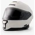 Produktbild: Blauer Motorradhelm FF-01 Monocolor Helm, vorbereitet für Kommunikationssystem,Notfallsystem-Polsterung (EQ weiß L (58/60)