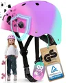Produktbild: 99FLIPS Skaterhelm Kinder - Fahrradhelm Mädchen 8 Jahre - Fahrradhelm Kinder mädchen Helm Scooter - kinderhelm 3 Jahre fahradhelm - Größe XS Tricolor