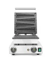 Produktbild: HENDI Waffeleisen, Lollipop, für 4 Lollipop-Waffeln, mit Tropfschale, Antihaftbeschichtung, Temperaturbereich: 50° bis 220°C, Waffelmaker, 230V/1750W, 310x395x(H)230mm, Edelstahl, Aluminiumguss