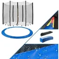 Produktbild: Arebos Trampolinnetz + Randabdeckung 244, 305, 366, 396, 430, 460 und 490 cm (Set, Randabdeckung + Netz 305 cm) blau 305 cm