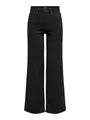 Produktbild: ONLY Damen Female Mit Weitem Bein Onlmadison Hohe Taille Beinschnitt Jeans, Black Denim, S / 32L EU