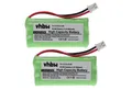 Produktbild: vhbw Akku passend für Siemens Gigaset A140, A140 TRIO, A12, A140 weiß, A140 Akku Akku NiMH 800 mAh (2,4 V, 2 St), Leistungsfähige Austausch-Akkus für Telefon, Festnetz oder schnurloses