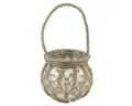 Produktbild: Posiwio Windlicht Makramee Glas Deko Hängedeko Glastopf Ø16cm H29cm Blumenampel