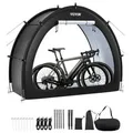 Produktbild: VEVOR Fahrradzelt, 1 bis 2 Fahrräder, geräumige Fahhrradgarage mit belüftetem Fenster, fächerförmige Fahrradschuppe mit hochfestem Fiberglas & Do