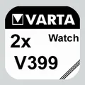 Produktbild: 2x V399 Uhren-Batterie Knopfzelle SR57 SR927 AG7 VARTA Neu Silberoxid